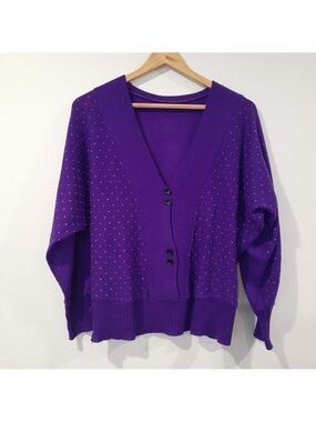 Lightweight 80's purple cardigan